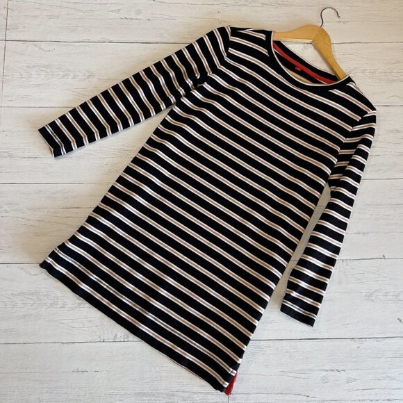 Lou & Grey Dresses & Skirts - Lou & Grey Dress Womens Size XS Black, Brown and White Cotton Striped Shift Cozy